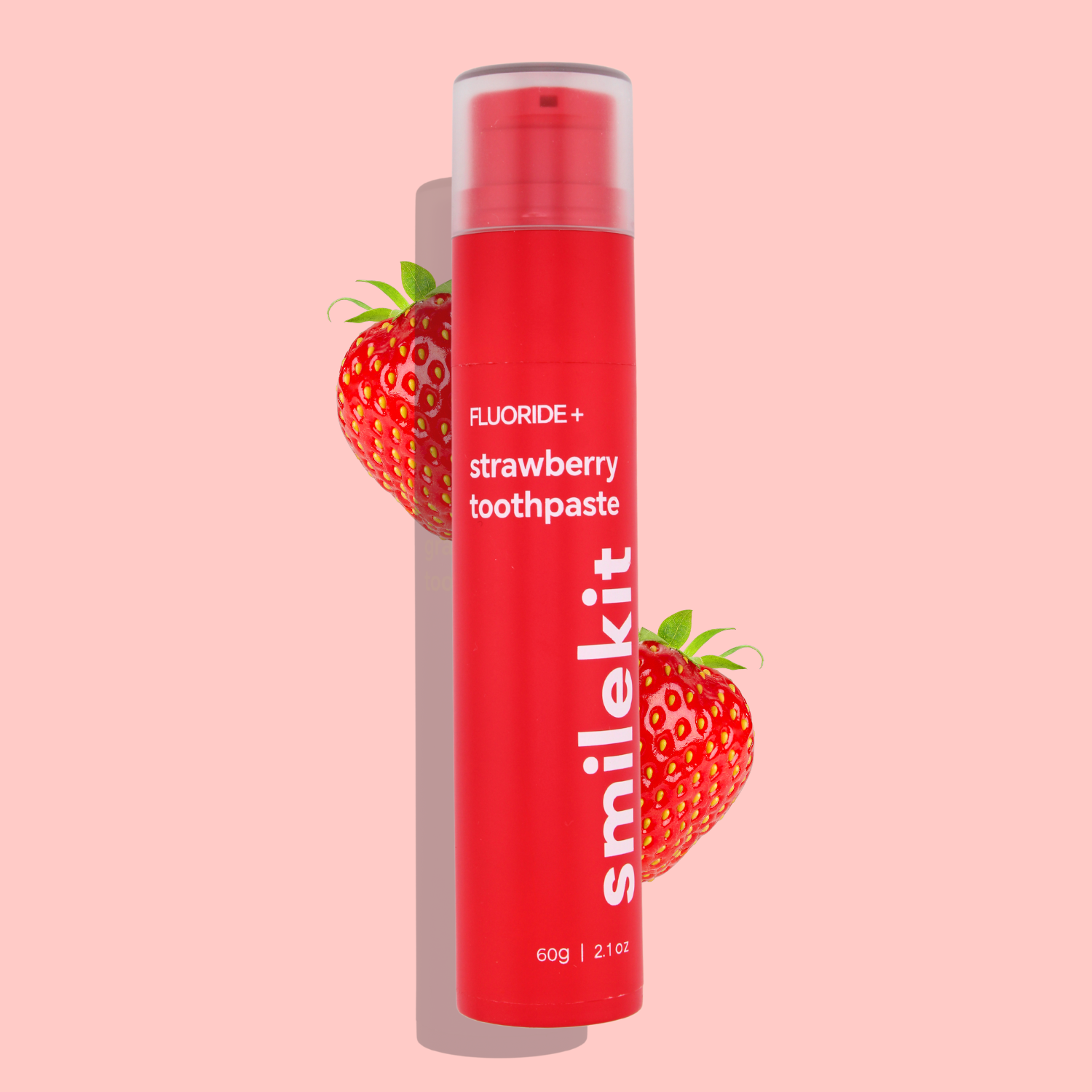 Geschmackliche Zahnpasta Puremysmile mit Erdbeer Aroma von Smilekit