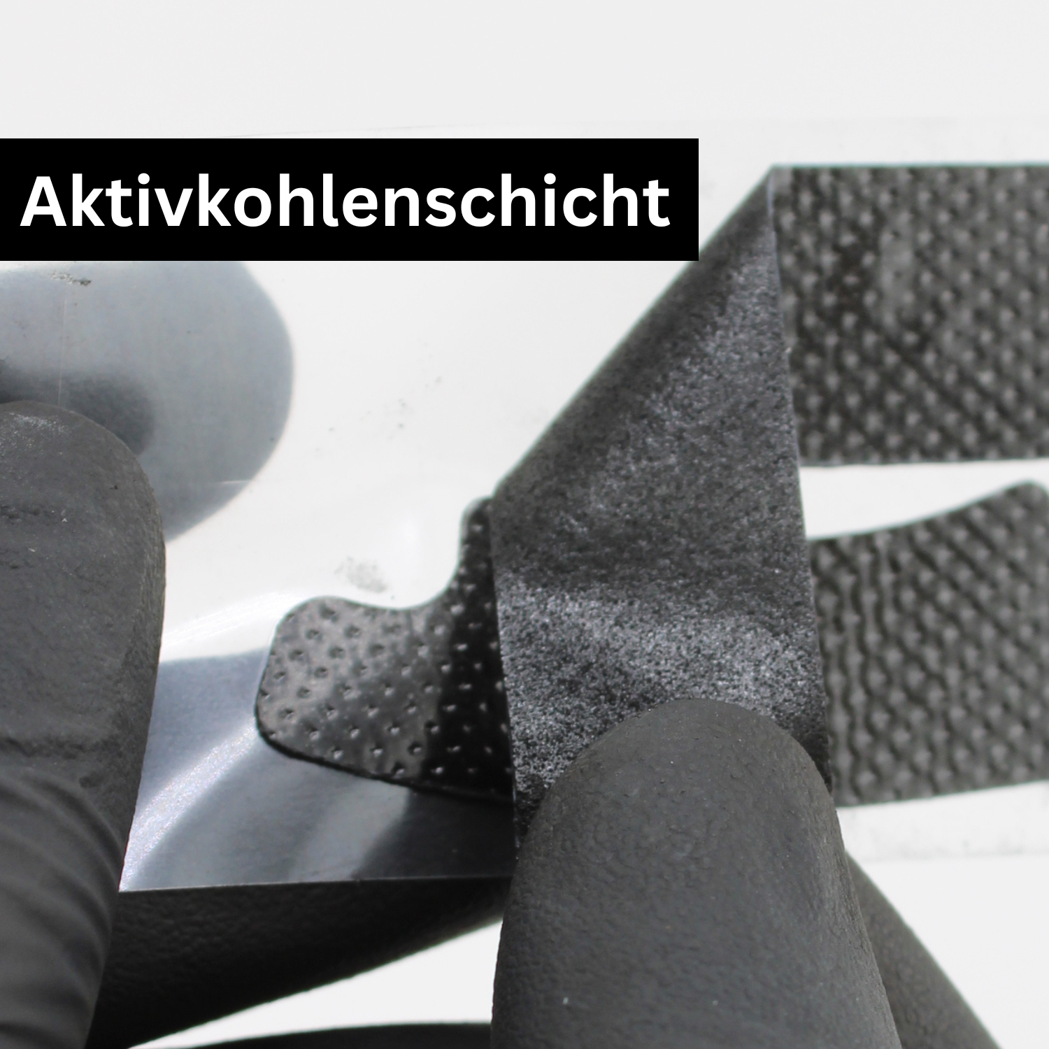 Aktivkohleschicht der Pap+ Aktivkohlezahnstreifen von Puremysmile