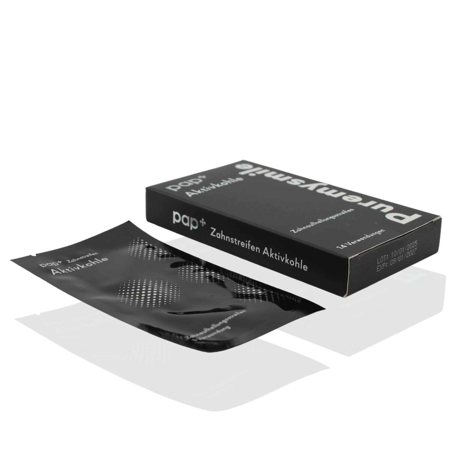 PAP+ Aktivkohlezahnstreifen von Puremysmile